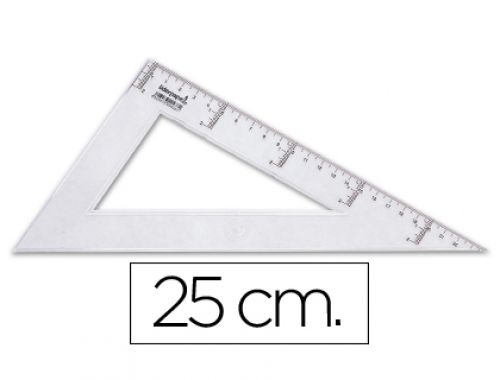 Esquadro liderpapel triangulo plastico 25 cm , Liderpapel , 20434 , 8423473204348